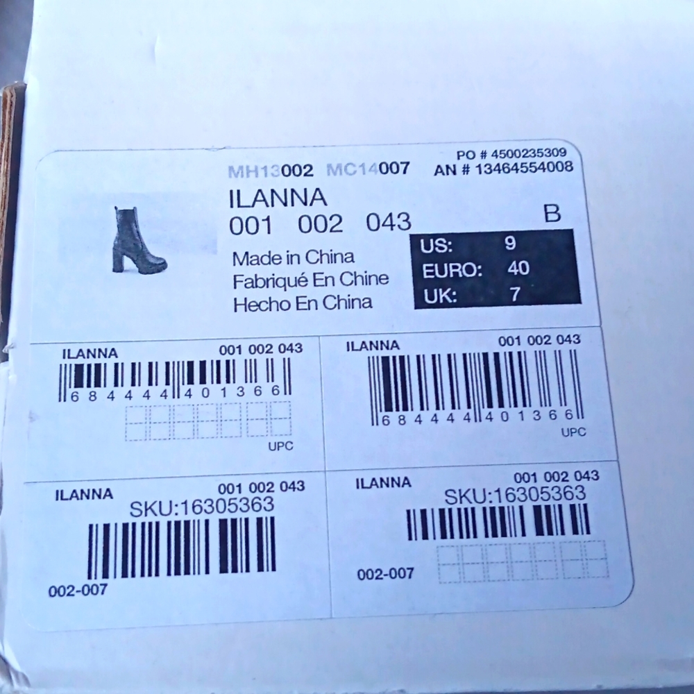 ALDO. ILANNA PLATFORM BOOTIE. BLACK SIZE 9. - Picture 9 of 9